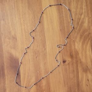 Two Tone Necklace with Purple Accents